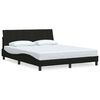 vidaXL Cadre de lit sans matelas Hanko noir 160x200 cm tissu