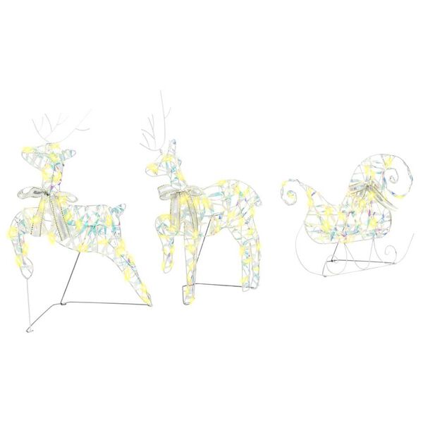 vidaXL Rennes LED avec 60 LED 3 pcs Blanc chaud PET