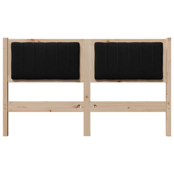 vidaXL T&ecirc;te de lit capitonn&eacute;e Marron 140 cm Pin massif