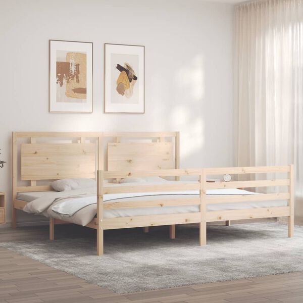 vidaXL Cadre de lit sans matelas bois massif