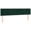 vidaXL T&ecirc;te de lit avec oreilles Vert fonc&eacute; 163x16x78/88 cm Velours
