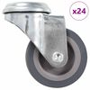 vidaXL 24 pcs Roulettes pivotantes &agrave; trou de boulon 50 mm