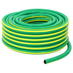 vidaXL Tuyau de jardin 5 couches Vert et jaune 12 mm PVC