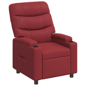 vidaXL Fauteuil inclinable Bordeaux 75 x 93 x 102 cm Tissu