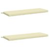 vidaXL Coussins de Banc SOEST 2 pc 100 % polyester Cr&egrave;me