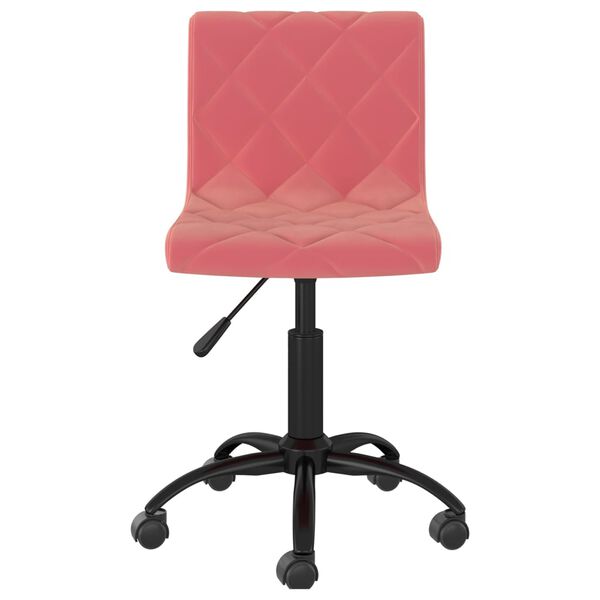 vidaXL Chaises pivotantes &agrave; manger lot de 2 Rose Velours