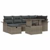 vidaXL Ensemble de canap&eacute; de jardin avec coussin 7 pcs Gris polyrotin