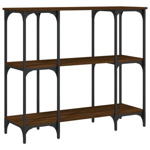vidaXL Table console ch&ecirc;ne marron 102x35x90 cm bois d'ing&eacute;nierie
