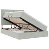 vidaXL Lit avec rangement et LED Gris clair 140 x 190 cm Velours