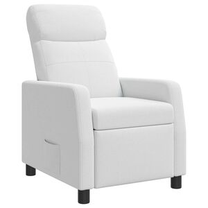 vidaXL Fauteuil inclinable Blanc Tissu