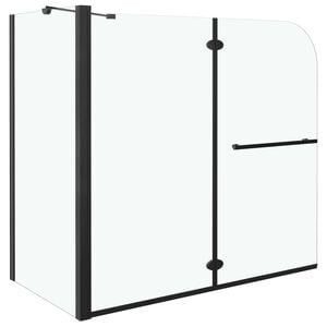 vidaXL Cabine de douche pliante ESG 120x68x130 cm noir