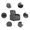 vidaXL Fauteuil inclinable &eacute;lectrique gris similicuir