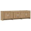 vidaXL Meuble TV 168 x 33 x 47 cm Ch&ecirc;ne artisanal Bois d'ing&eacute;nierie