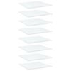 vidaXL Panneaux de biblioth&egrave;que 8 pcs Blanc 40x40x1,5 cm Agglom&eacute;r&eacute;