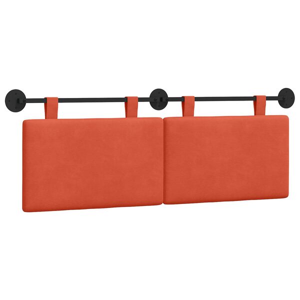vidaXL T&ecirc;te de lit suspendue Uni Rouge orange 150 x 55 x 5 cm