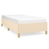 vidaXL Cadre de lit sans matelas cr&egrave;me 100x200 cm tissu