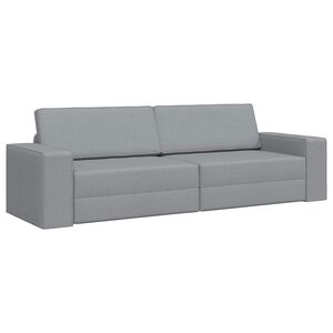 vidaXL Canap&eacute;-Lit Gris clair 245 x 78 x 77 cm tissu