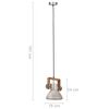vidaXL Lampe suspendue industrielle 25 W Argent&eacute; Rond 19 cm E27