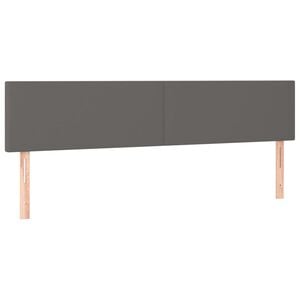 vidaXL T&ecirc;tes de lit Gris 180x5x78/88 cm Similicuir