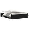 vidaXL Cadre de lit sans matelas en ch&ecirc;ne noir 150x200 cm bois d'ing&eacute;nierie