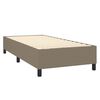 vidaXL Sommier &agrave; lattes de lit avec matelas Taupe 80x200 cm Tissu
