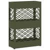 vidaXL Porte-parapluie avec stockage Vert olive 28 x 12 x 41 cm Acier