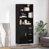 vidaXL Haut Armoire Ch&ecirc;ne noir 69,5 x 34 x 180 cm Bois d'ing&eacute;nierie