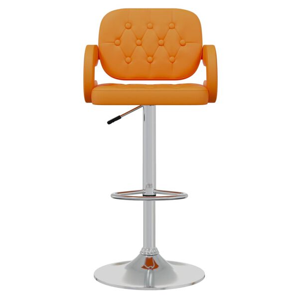 vidaXL Tabourets de bar lot de 2 orange similicuir
