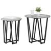 vidaXL Ensemble de tables d'appoint 2 pcs Gris Sonoma et noir
