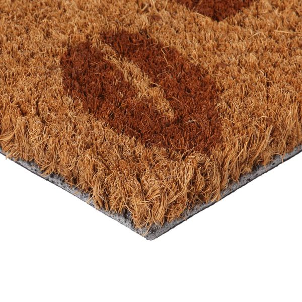 vidaXL Tapis de porte naturel 40x60 cm fibre de coco touffeté