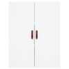vidaXL Buffet haut Blanc 69,5x34x180 cm Bois d'ing&eacute;nierie