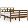vidaXL Cadre de lit Marron miel Bois de pin massif 120x200 cm