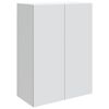 vidaXL Armoire Murale Blanc 66 x 34,5 x 90 cm Bois d'ing&eacute;nierie