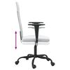 vidaXL Chaise de bureau réglable en hauteur blanc