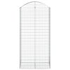 vidaXL Panier de gabions arqu&eacute; 100x50x200/220 cm Fer galvanis&eacute;