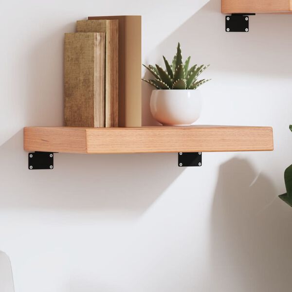 vidaXL &Eacute;tag&egrave;re murale marron clair bois ch&ecirc;ne massif trait&eacute;