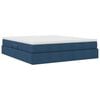 vidaXL Lit avec rangement et matelas Bleu 160 x 200 cm Polyester