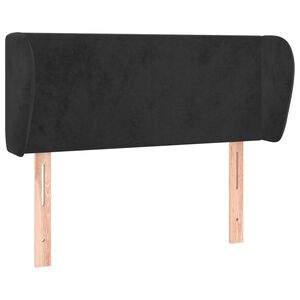 vidaXL T&ecirc;te de lit avec oreilles Noir 83x23x78/88 cm Velours