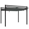 vidaXL Tonnelle avec toit r&eacute;tractable anthracite 3x3 m aluminium