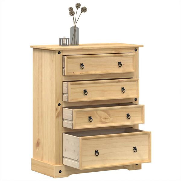 vidaXL Commode Corona 92x48x120 cm bois massif de pin