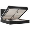 vidaXL Cadre de lit ottoman avec matelas noir 180x200 cm similicuir