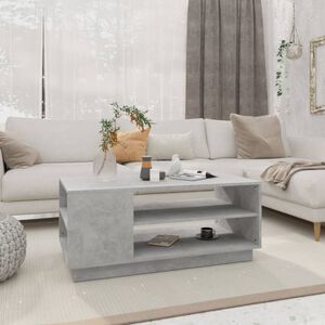 vidaXL Table basse gris b&eacute;ton 102x55x43 cm bois d'ing&eacute;nierie