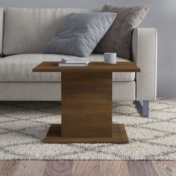 vidaXL Table basse ch&ecirc;ne marron 55,5x55,5x40 cm bois d'ing&eacute;nierie