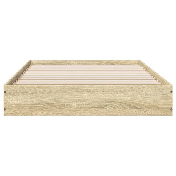 vidaXL Cadre de lit sans matelas chêne sonoma 75x190 cm
