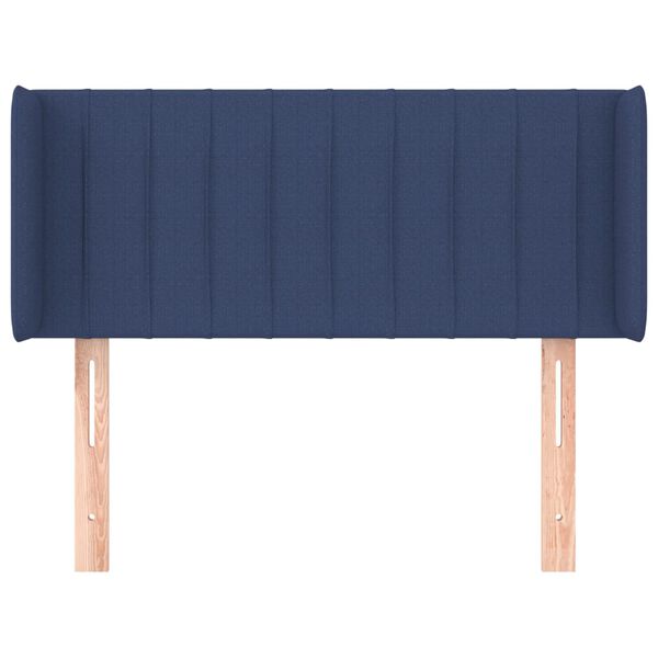 vidaXL T&ecirc;te de lit avec oreilles Bleu 93x16x78/88 cm Tissu