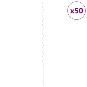 vidaXL Supports de plantes en spirale 50 pcs Acier galvanis&eacute; 170 cm