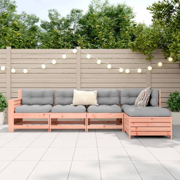 vidaXL Salon de jardin 5 pcs bois massif sapin de douglas