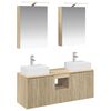 vidaXL Ensemble d'armoire de salle de bain 5 pcs Ch&ecirc;ne Sonoma