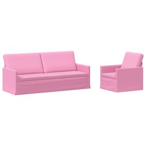 vidaXL Ensemble de Canap&eacute;s 2 pcs Rose Tissu
