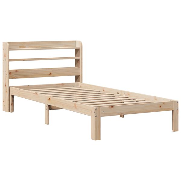 vidaXL Cadre de lit avec t&ecirc;te de lit sans matelas 90x190 cm